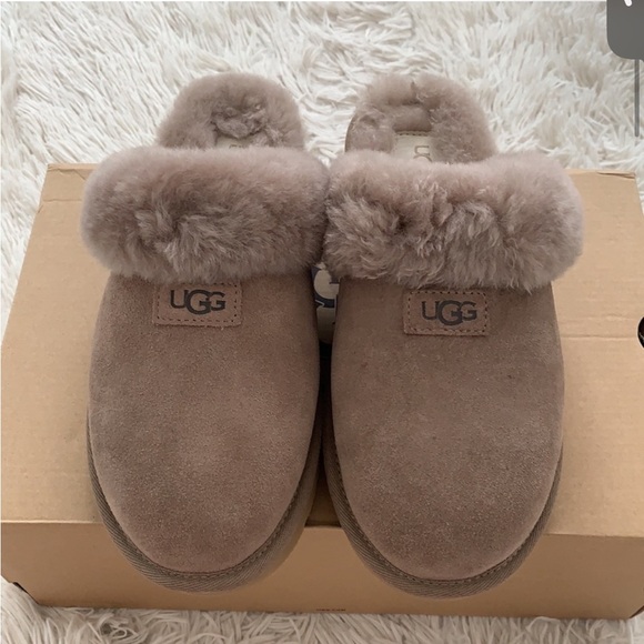 NWB UGG genuine shearling cozy suede slipper runs large - Picture 6 of 9